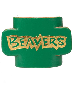 Beavers Leather Woggle - Green